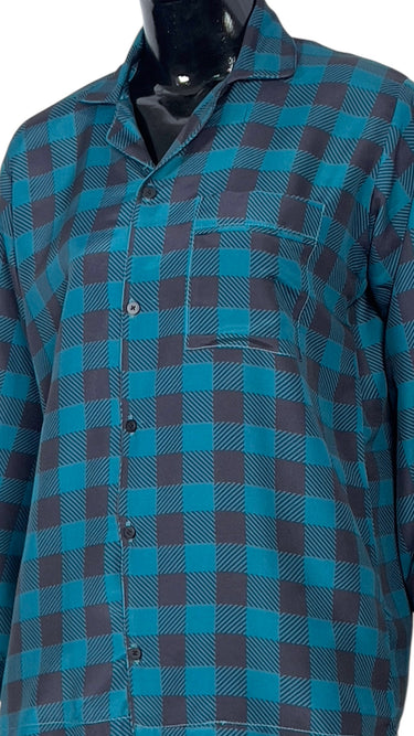 Teal 🏁 Checkered Linen